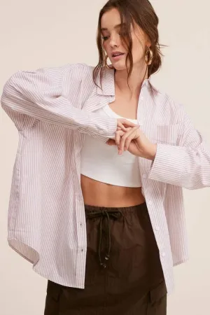 100% Cotton Striped Button Down Shirt