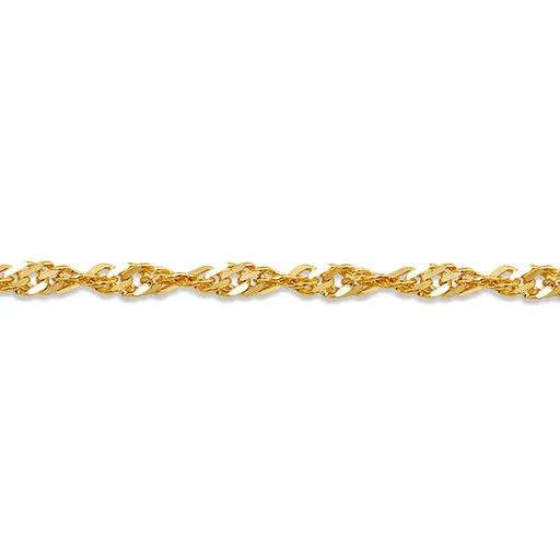 10K Yellow Gold (2.3mm) Singapore Bracelet 7"
