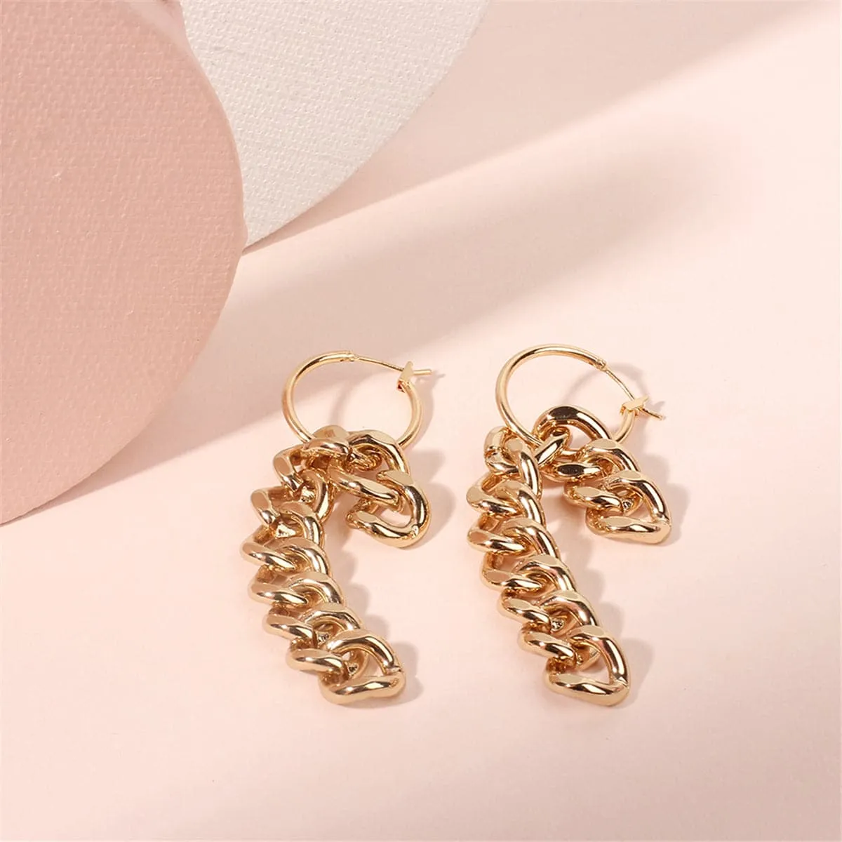18K Gold-Plated Chain Drop Earrings
