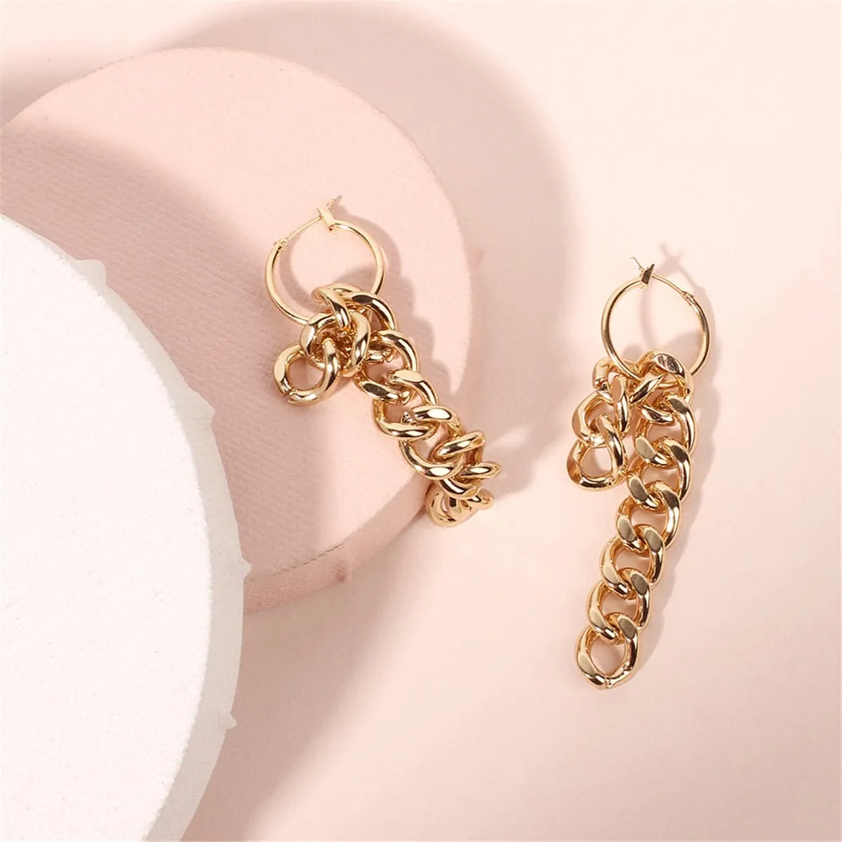 18K Gold-Plated Chain Drop Earrings