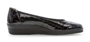 '36.400.97' women's laofer - crocoprint patent Black