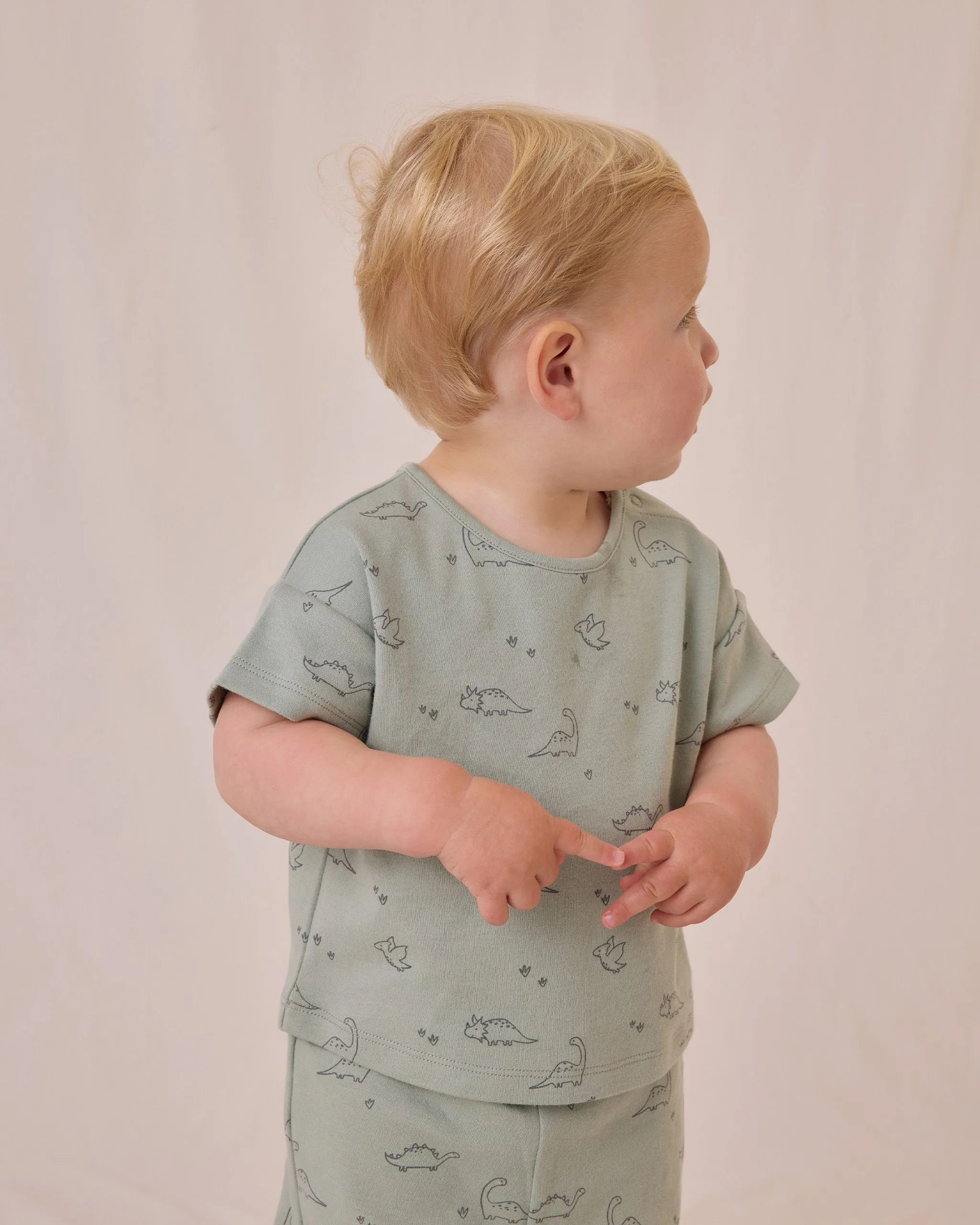 Baby Boy Sets | Jersey tee and Pant Set - Dino | Quincy Mae