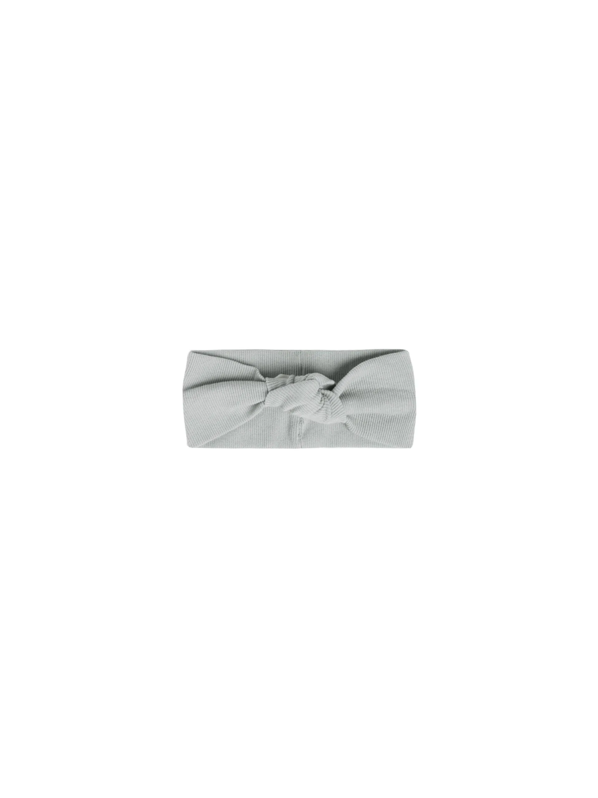 Baby Ribbed Knotted Headband | Sky | Quincy Mae