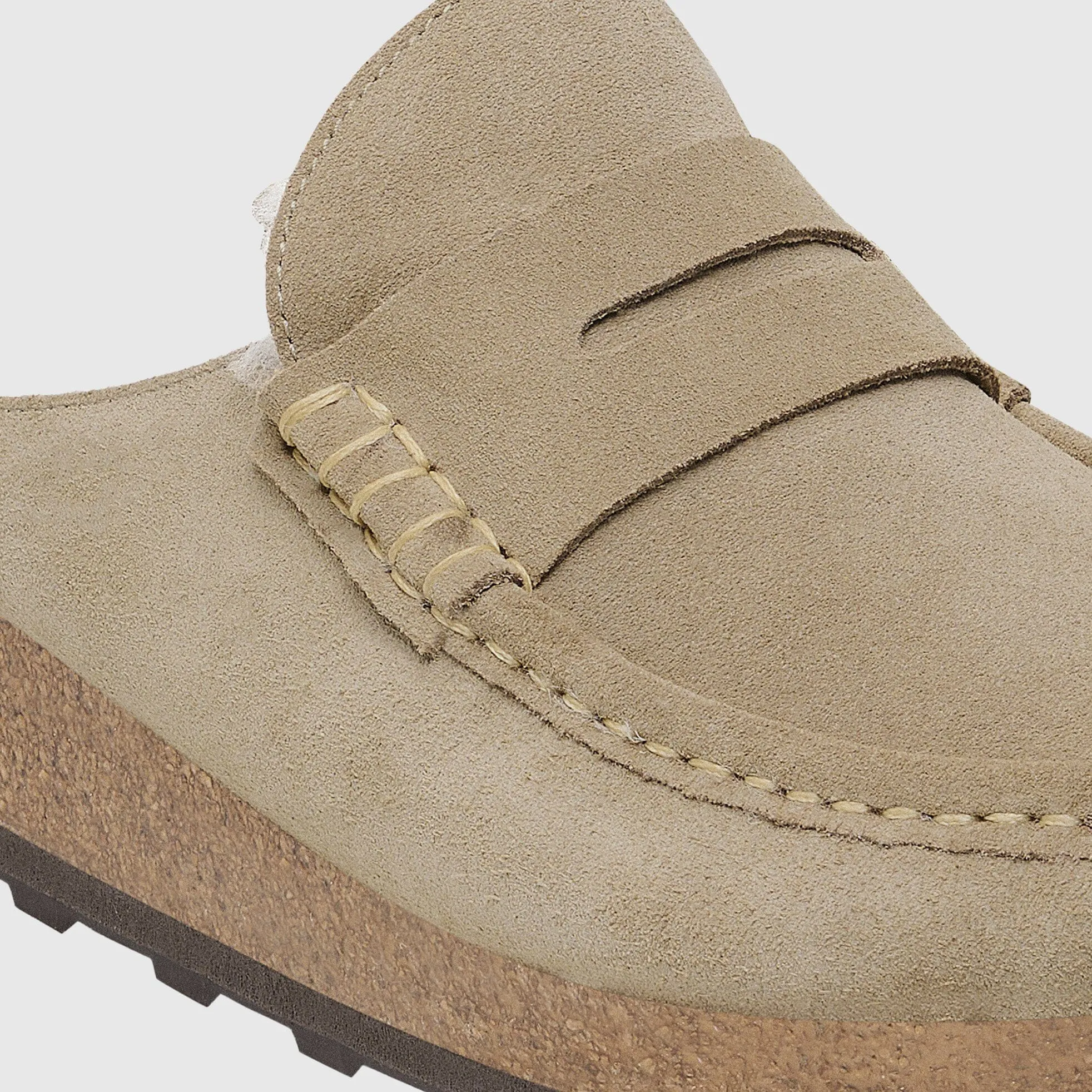 Birkenstock Naples Mule Shearling Suede - Taupe