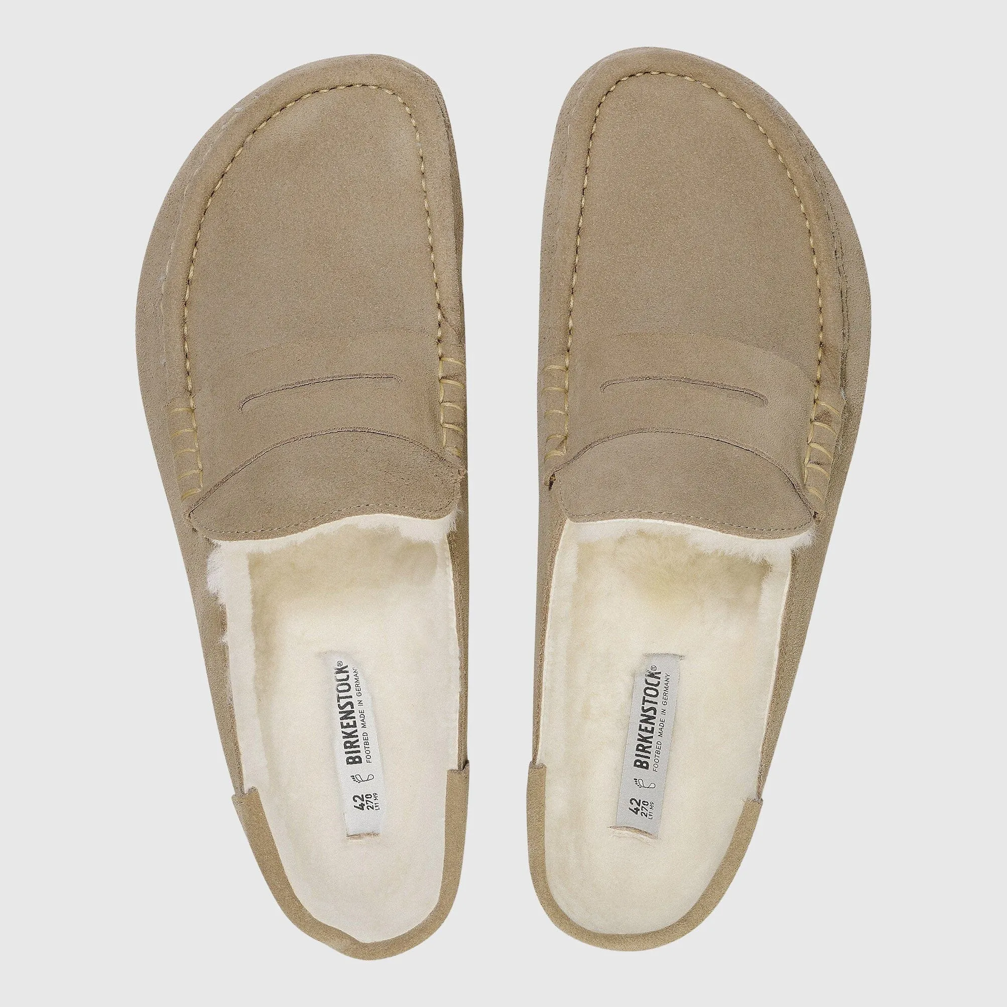 Birkenstock Naples Mule Shearling Suede - Taupe