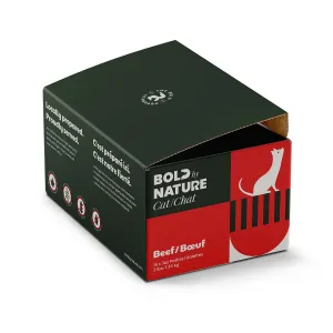 Bold by Nature CAT - Frozen Raw Beef Patties Cat Food (1.36kg/3lb) - Small Red Box