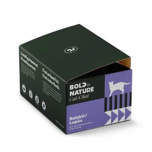 Bold by Nature CAT - Frozen Raw Rabbit Patties Cat Food (1.36kg/3lb) - Small Mauve Box