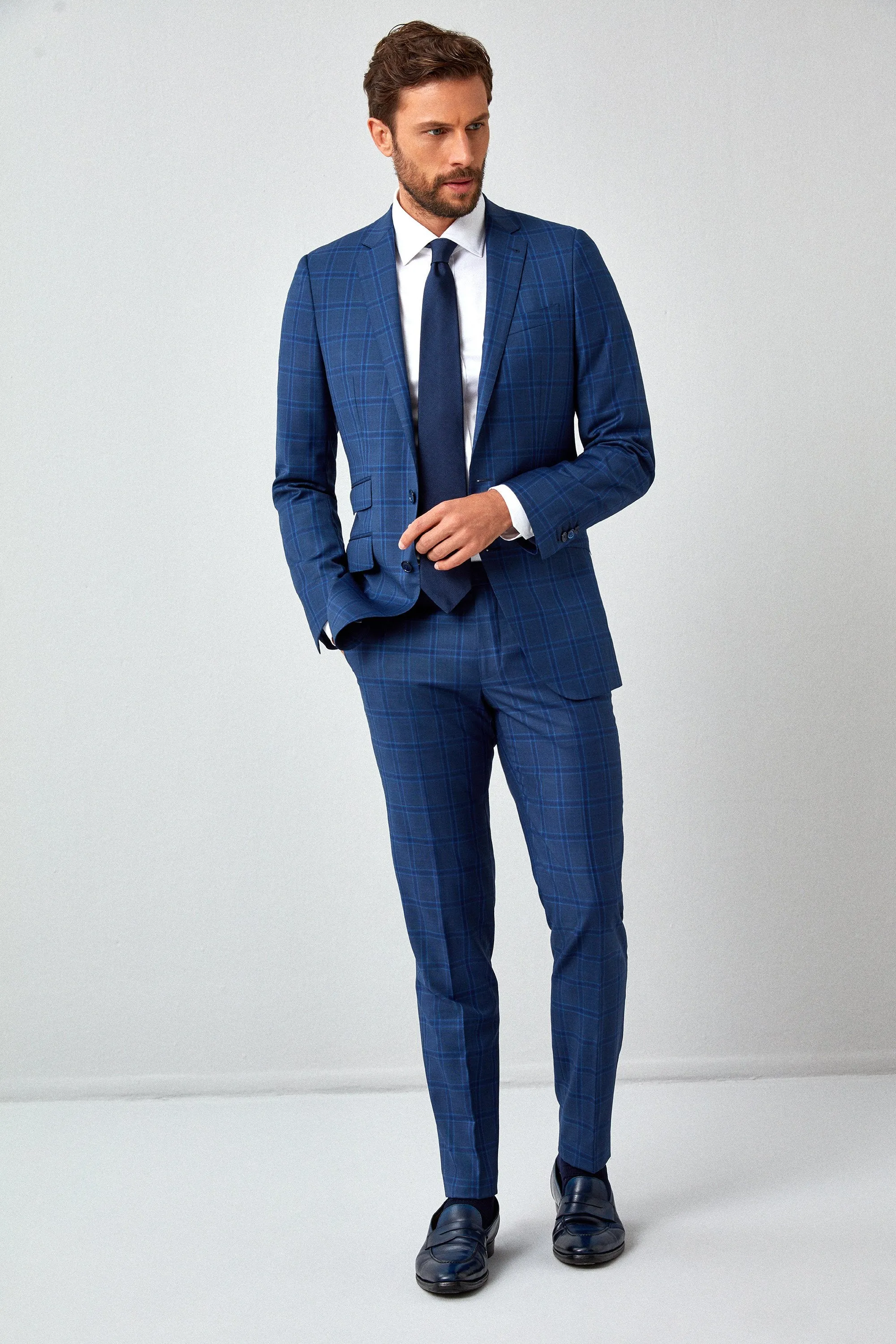 Bold Check 130s Suit