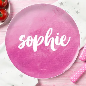 Bold Colorful Name Personalized Kids Plates