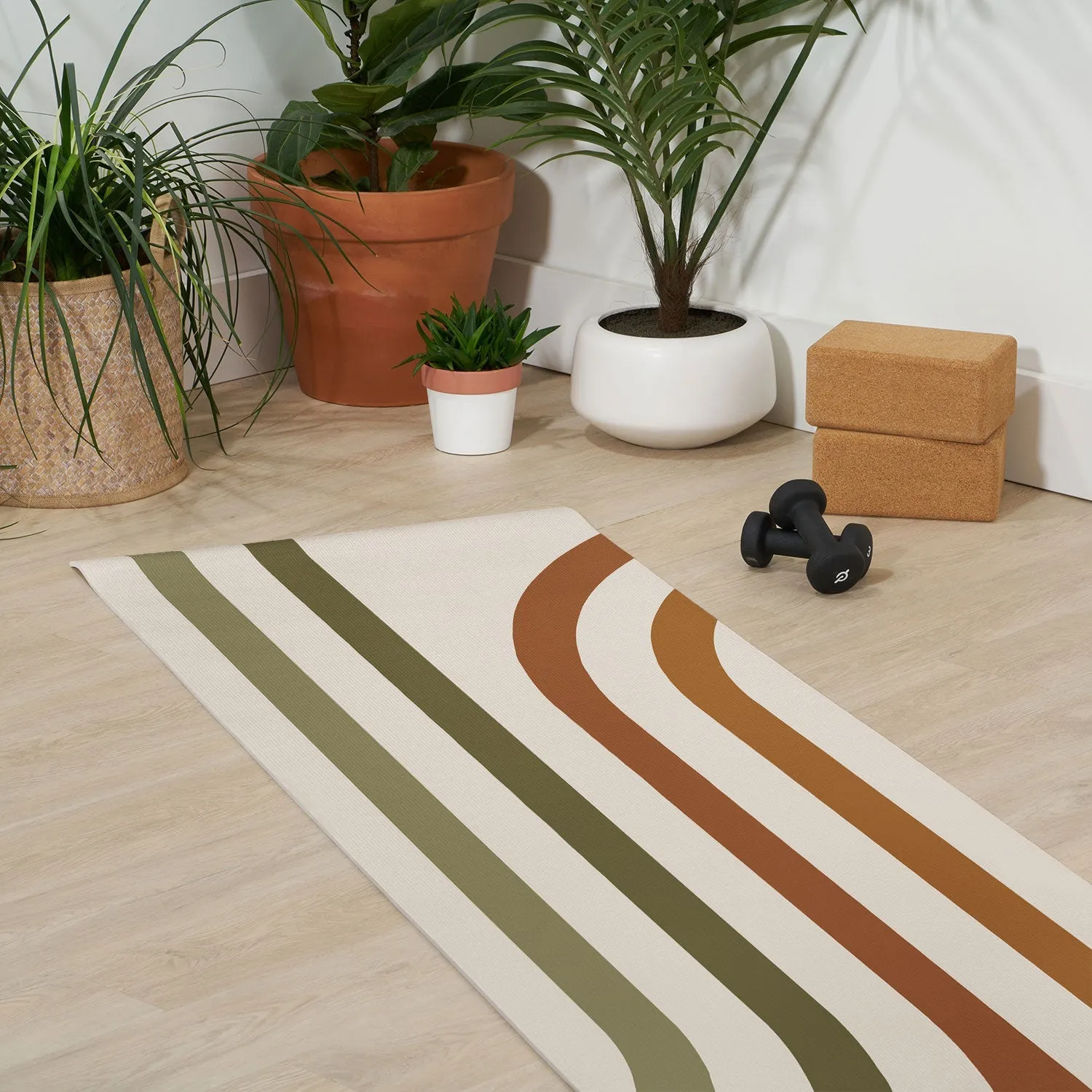 Bold Curvature Stripes I Yoga Mat