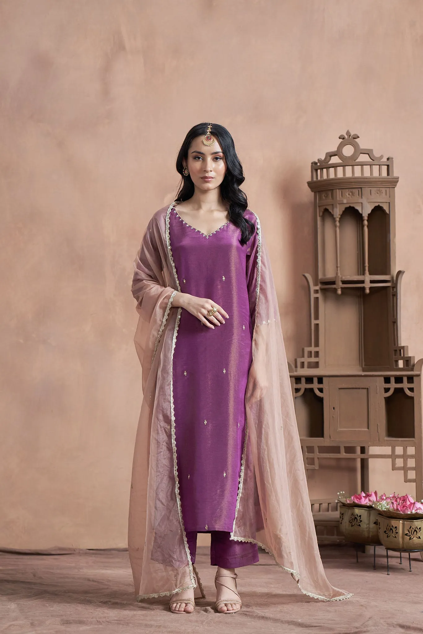 Bold Purple Indian Suit