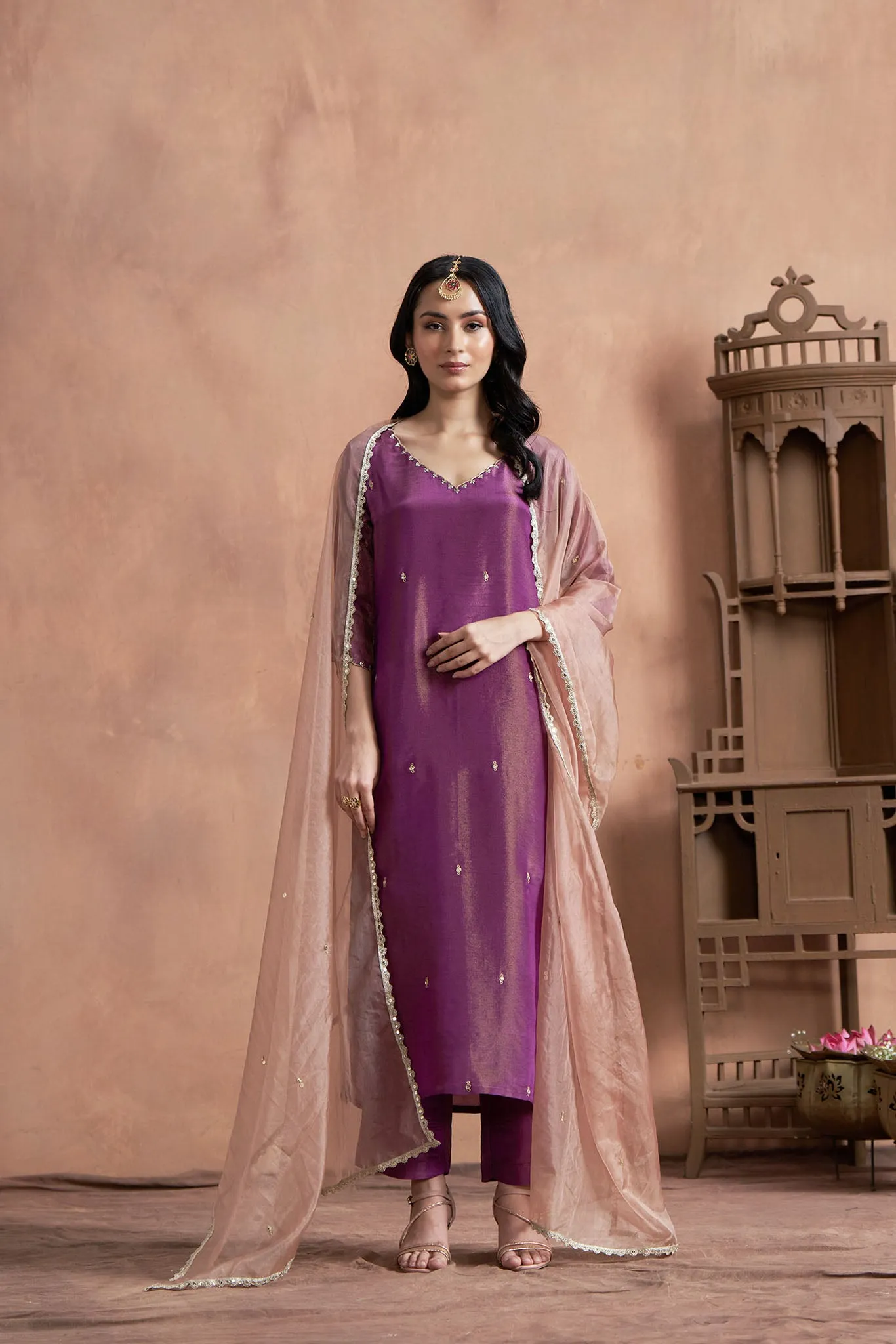 Bold Purple Indian Suit