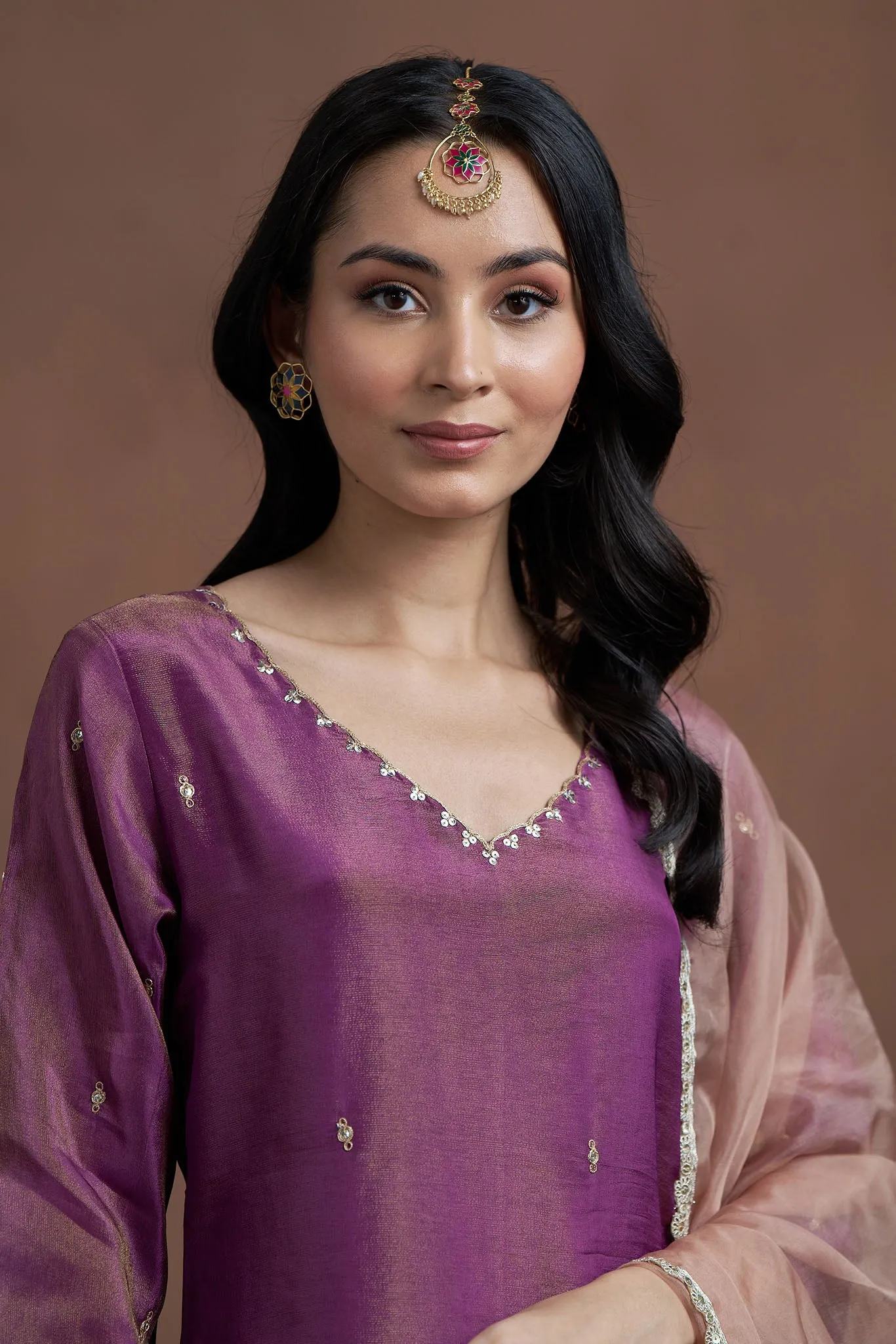 Bold Purple Indian Suit