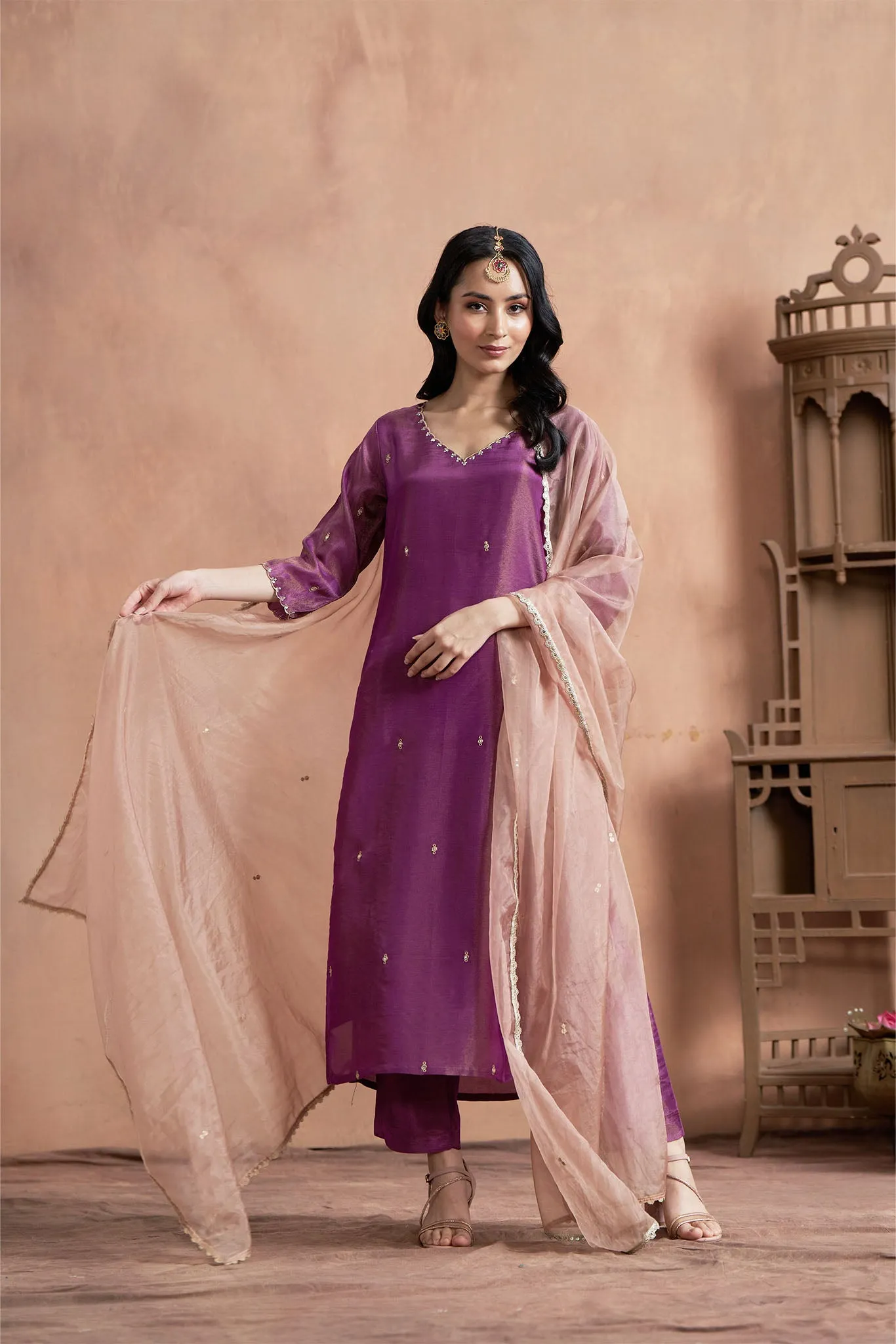 Bold Purple Indian Suit