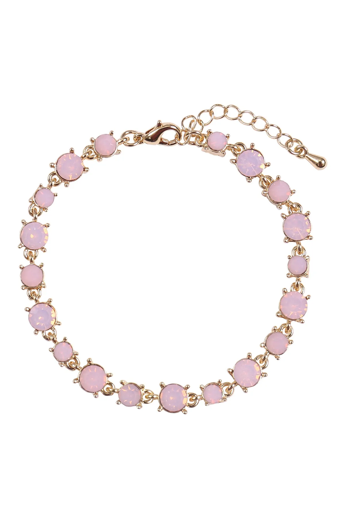 BOLD ROUND RHINESTONE CRYSTAL BRACELET