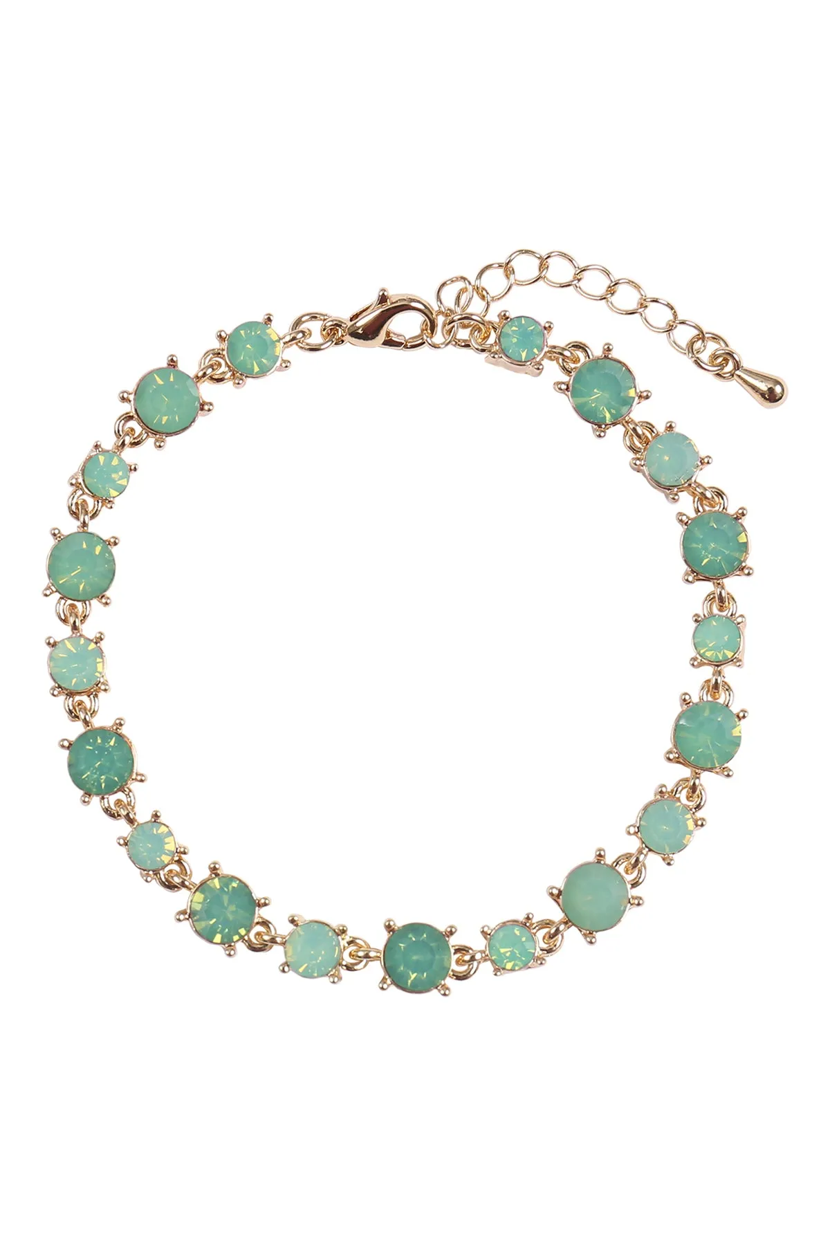 BOLD ROUND RHINESTONE CRYSTAL BRACELET