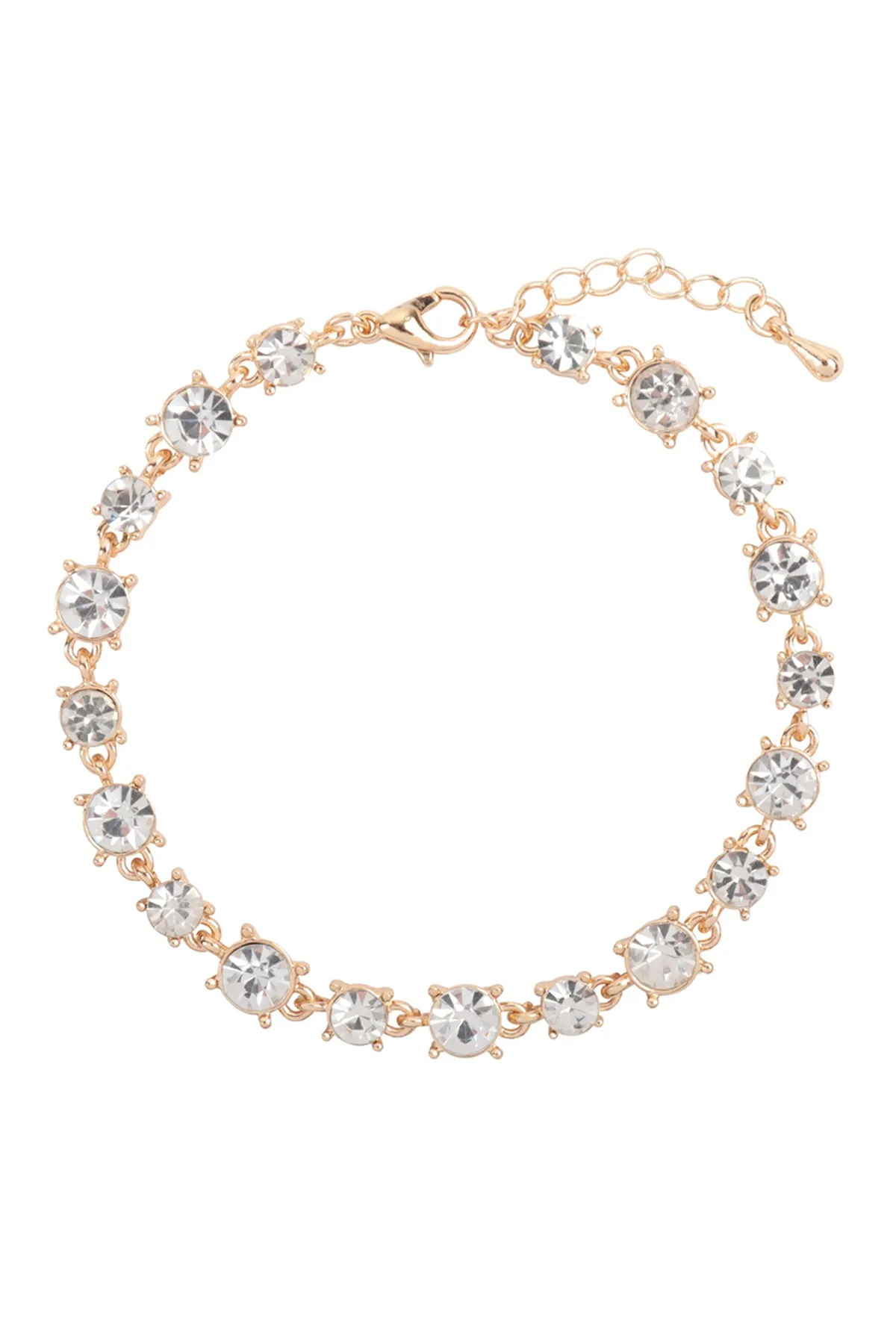 BOLD ROUND RHINESTONE CRYSTAL BRACELET