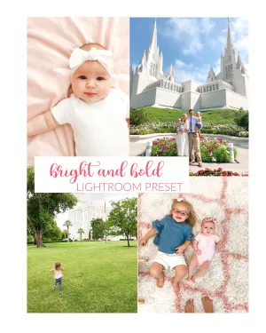 Bright and Bold Lightroom Mobile Preset