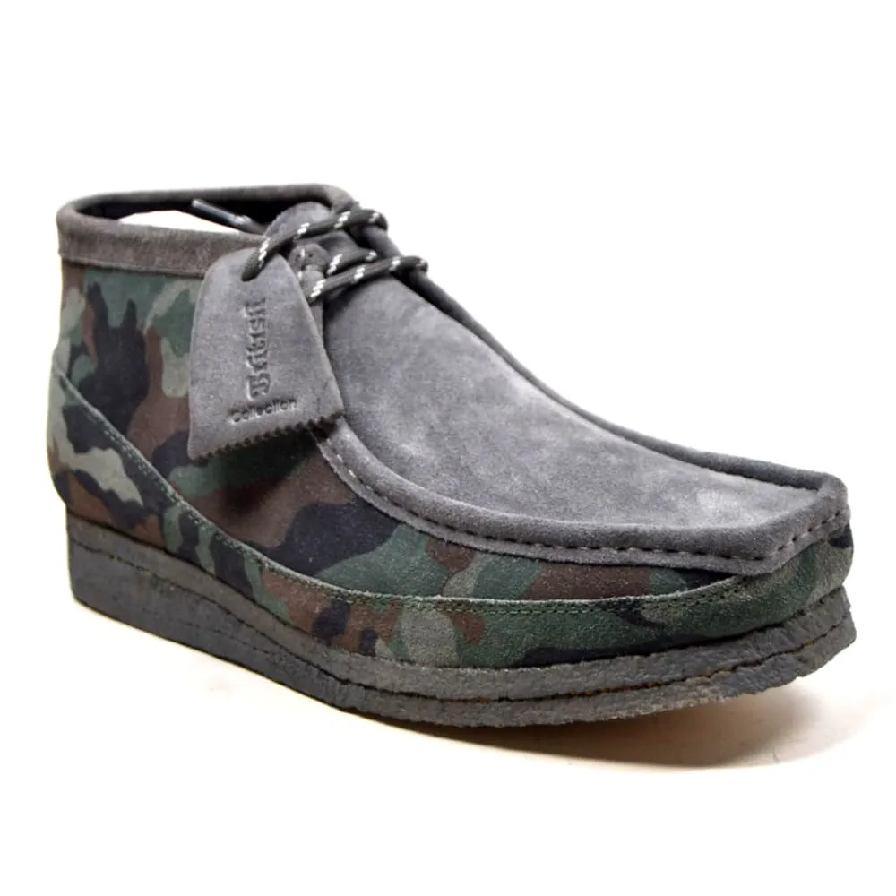 British Walkers Men's Camouflage Leather and Suede