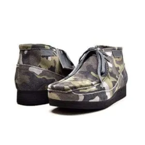 British Walkers New Castle Men's Green Camo Suede Ankle Boots