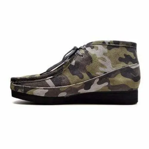 British Walkers New Castle Men's Green Camo Suede Ankle Boots