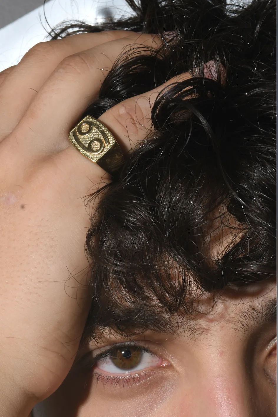 Cancer Gold&Bold mens ring