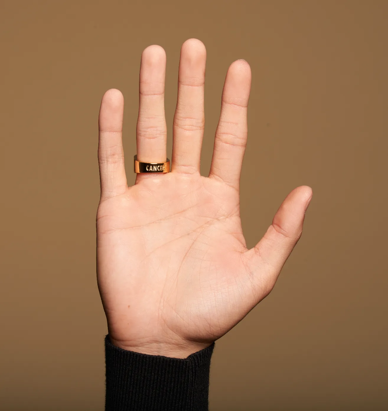 Cancer Gold&Bold mens ring