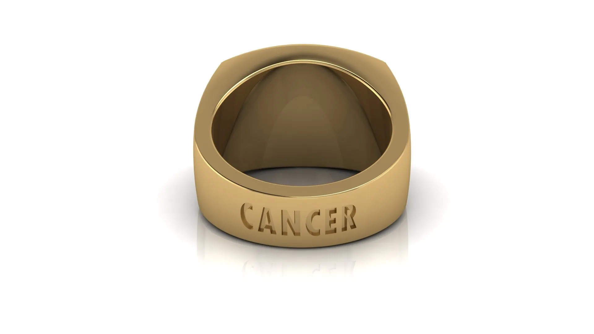 Cancer Gold&Bold mens ring