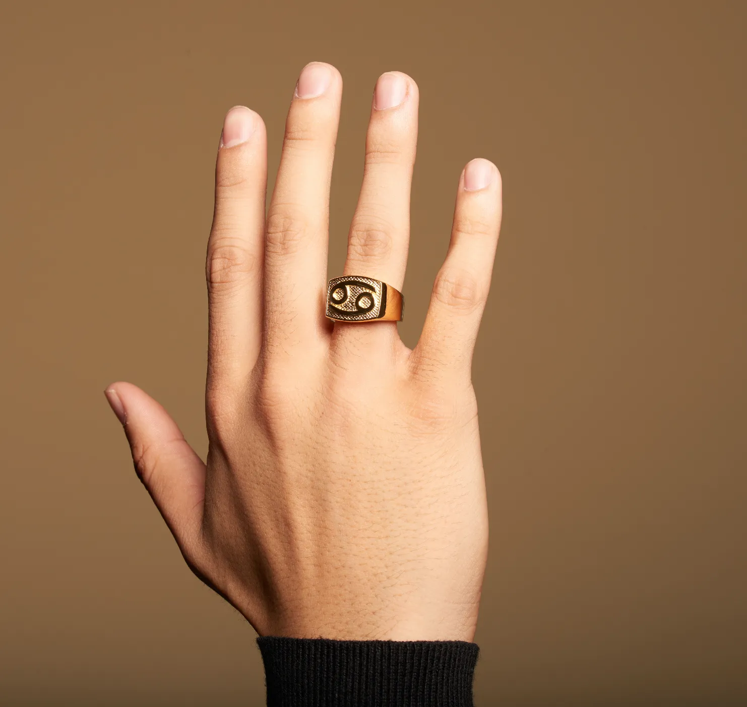 Cancer Gold&Bold mens ring