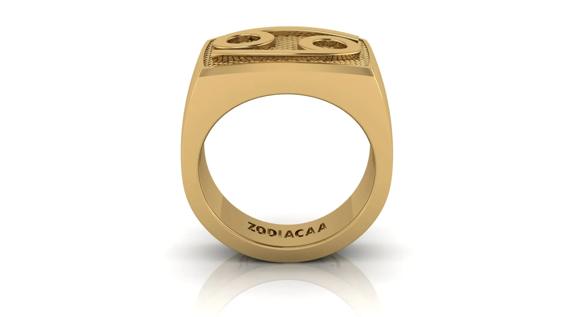Cancer Gold&Bold mens ring