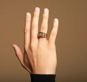 Cancer Gold&Bold mens ring