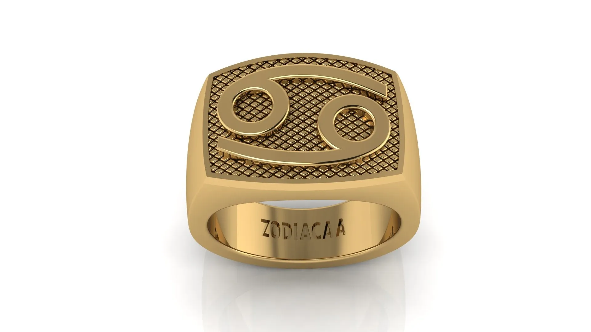 Cancer Gold&Bold mens ring