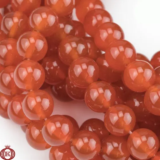 Carnelian Beads Smooth Round