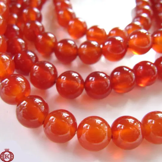 Carnelian Beads Smooth Round