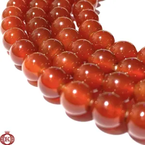 Carnelian Beads Smooth Round