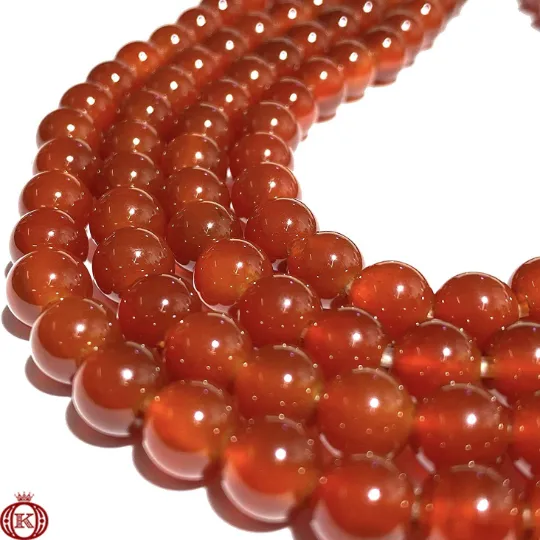Carnelian Beads Smooth Round