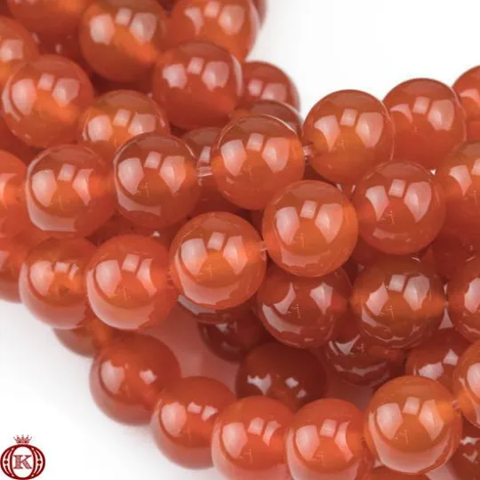 Carnelian Beads Smooth Round