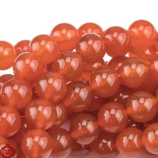 Carnelian Beads Smooth Round