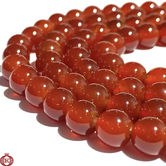 Carnelian Beads Smooth Round