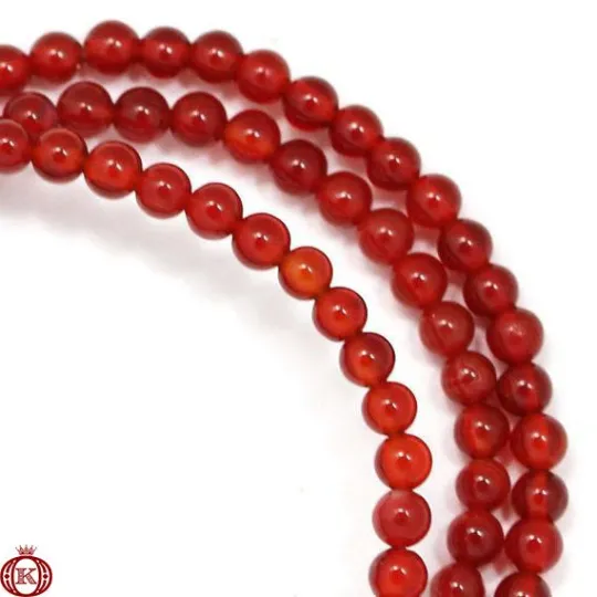 Carnelian Beads Smooth Round