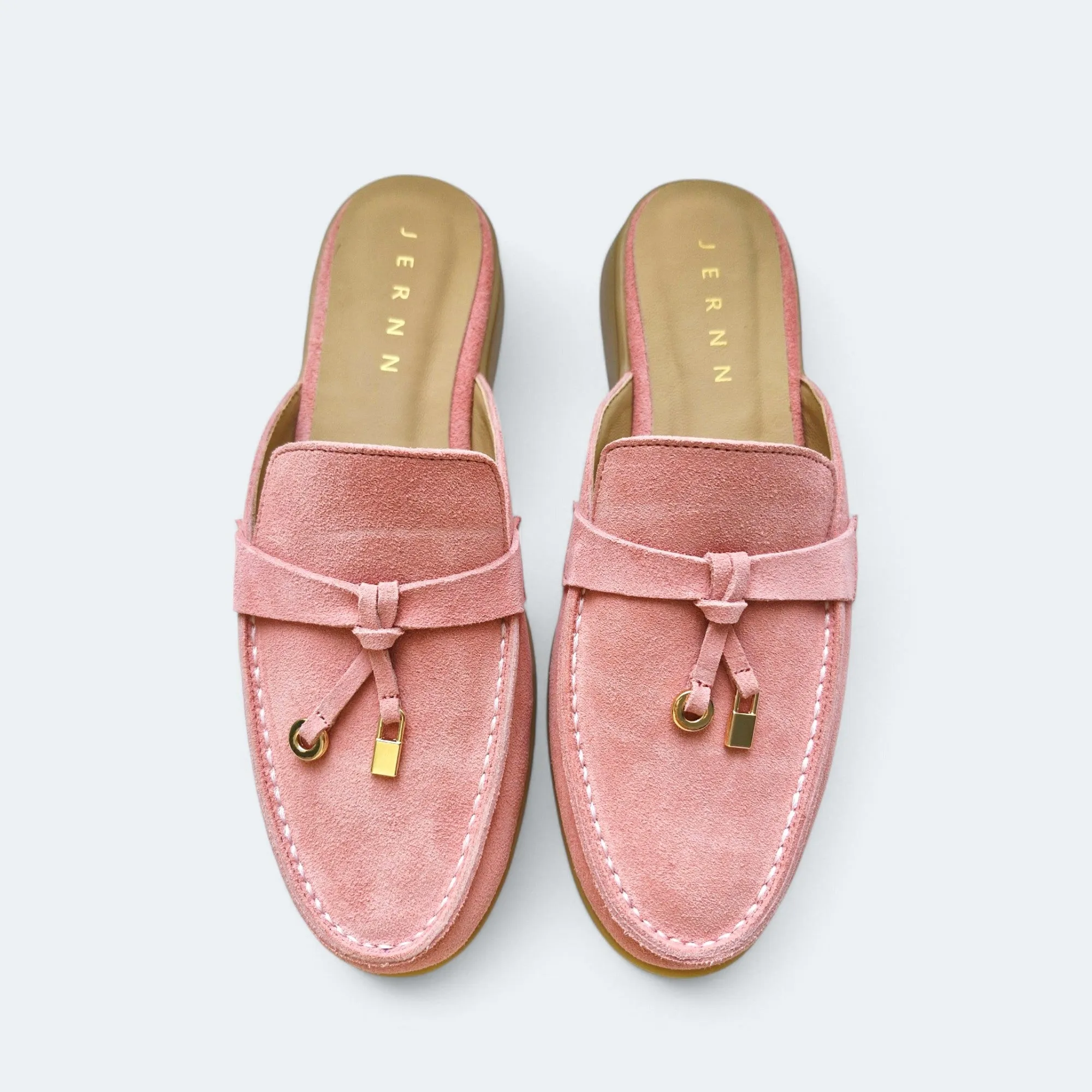 Carol Suede Leather Mules Flats