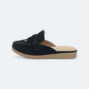 Carol Suede Leather Mules Flats