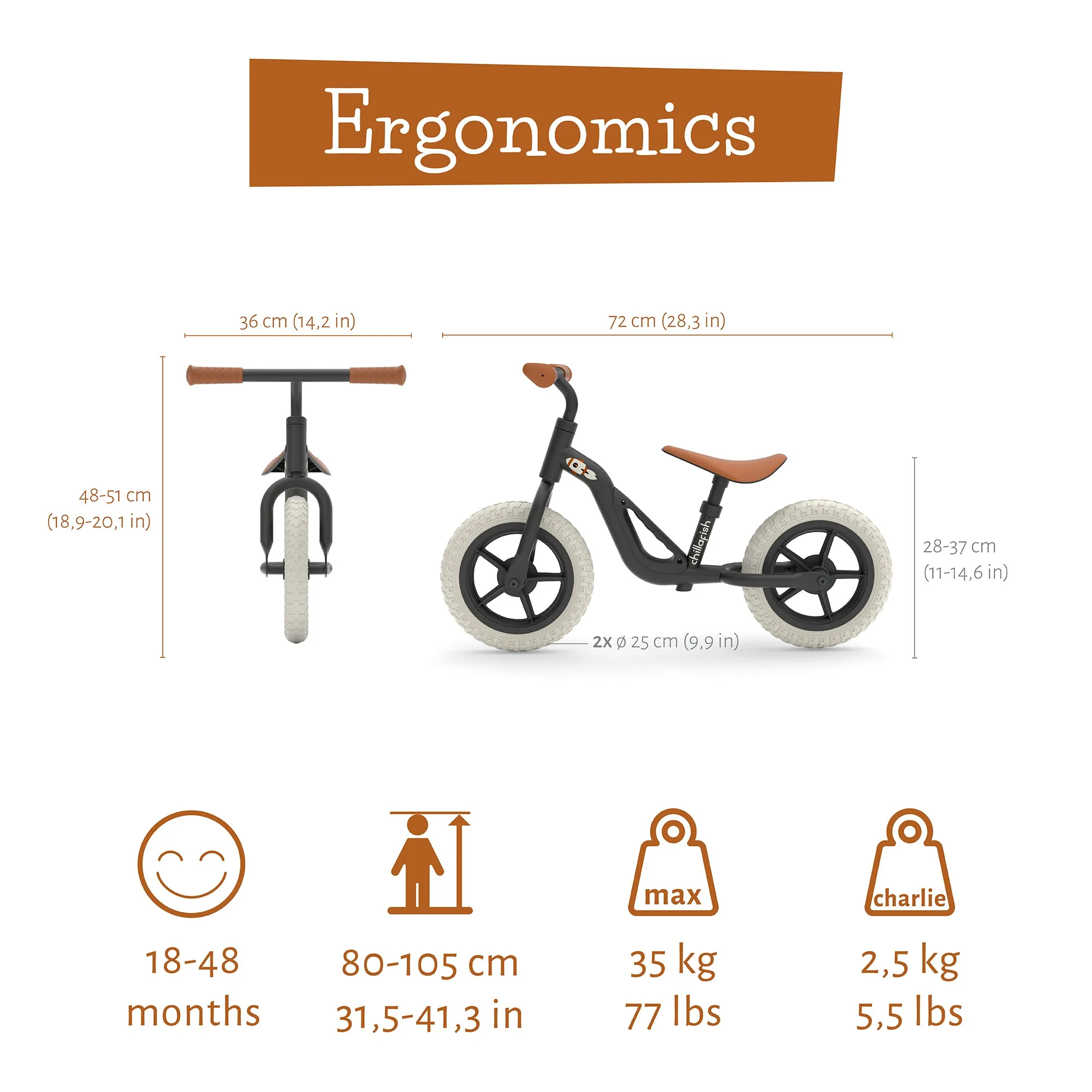 Charlie lightweight 10" balance bike