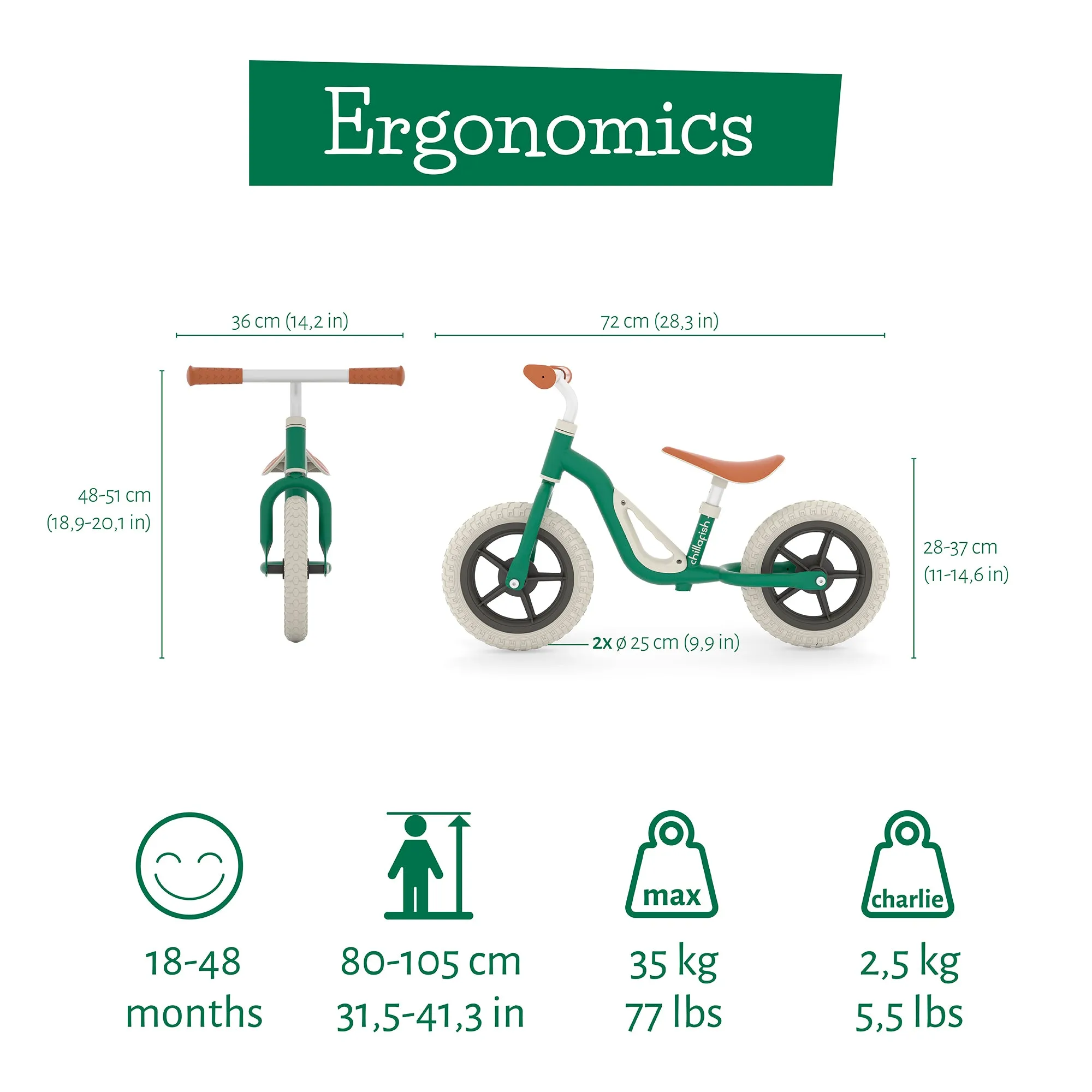 Charlie lightweight 10" balance bike