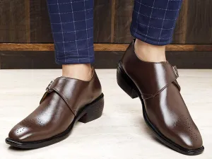 Classy Casual And Formal Brown Moccasin Monk Slip-on Shoes For Men-Unique and Classy