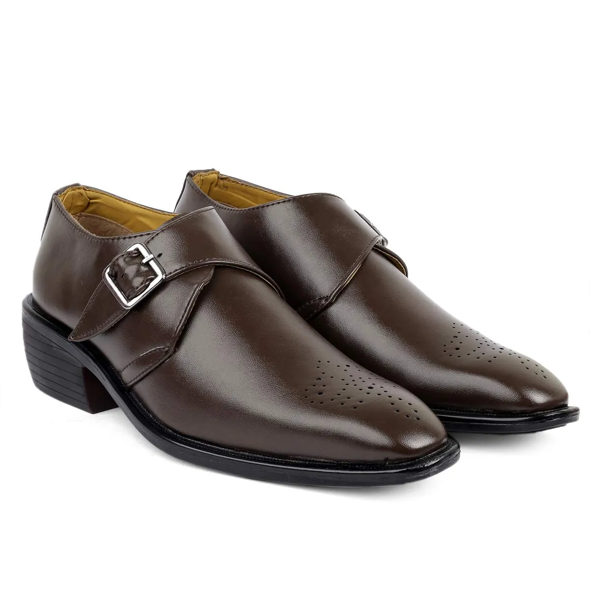 Classy Casual And Formal Brown Moccasin Monk Slip-on Shoes For Men-Unique and Classy