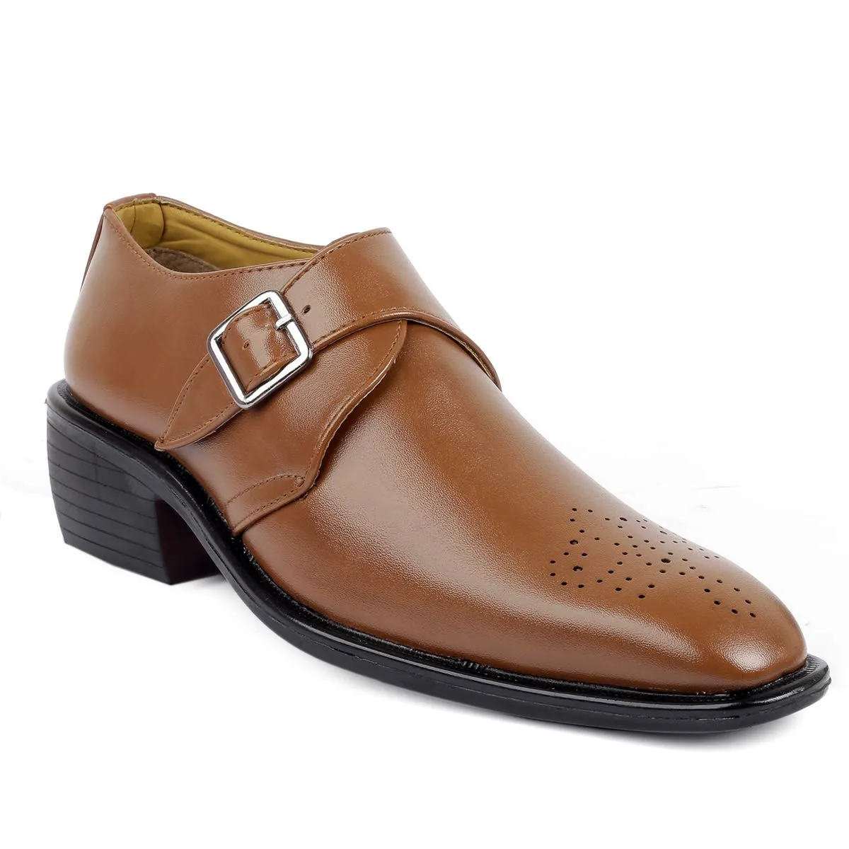 Classy Casual And Formal Tan Moccasin Monk Slip-on Shoes For Men-Unique and Classy