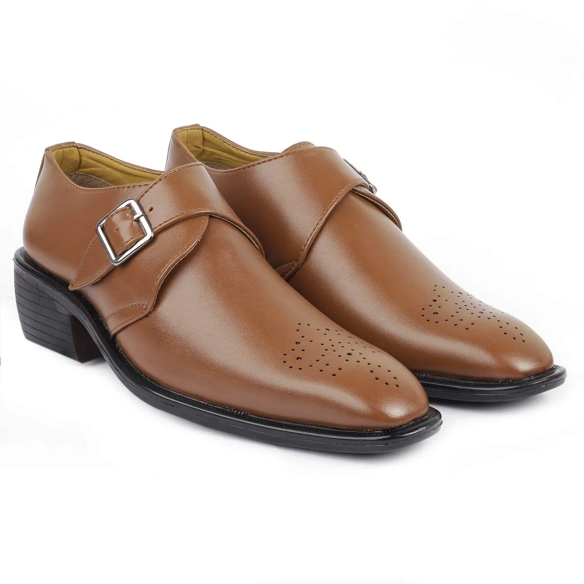 Classy Casual And Formal Tan Moccasin Monk Slip-on Shoes For Men-Unique and Classy