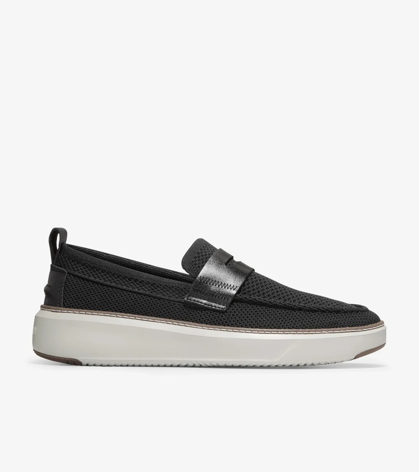 Cole Haan GrandPrø Topspin Stitchlite Penny Loafer Black Silver Birch C36650