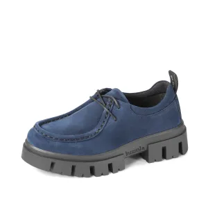 Corvara Lugged Laceup Moccasins (Navy)